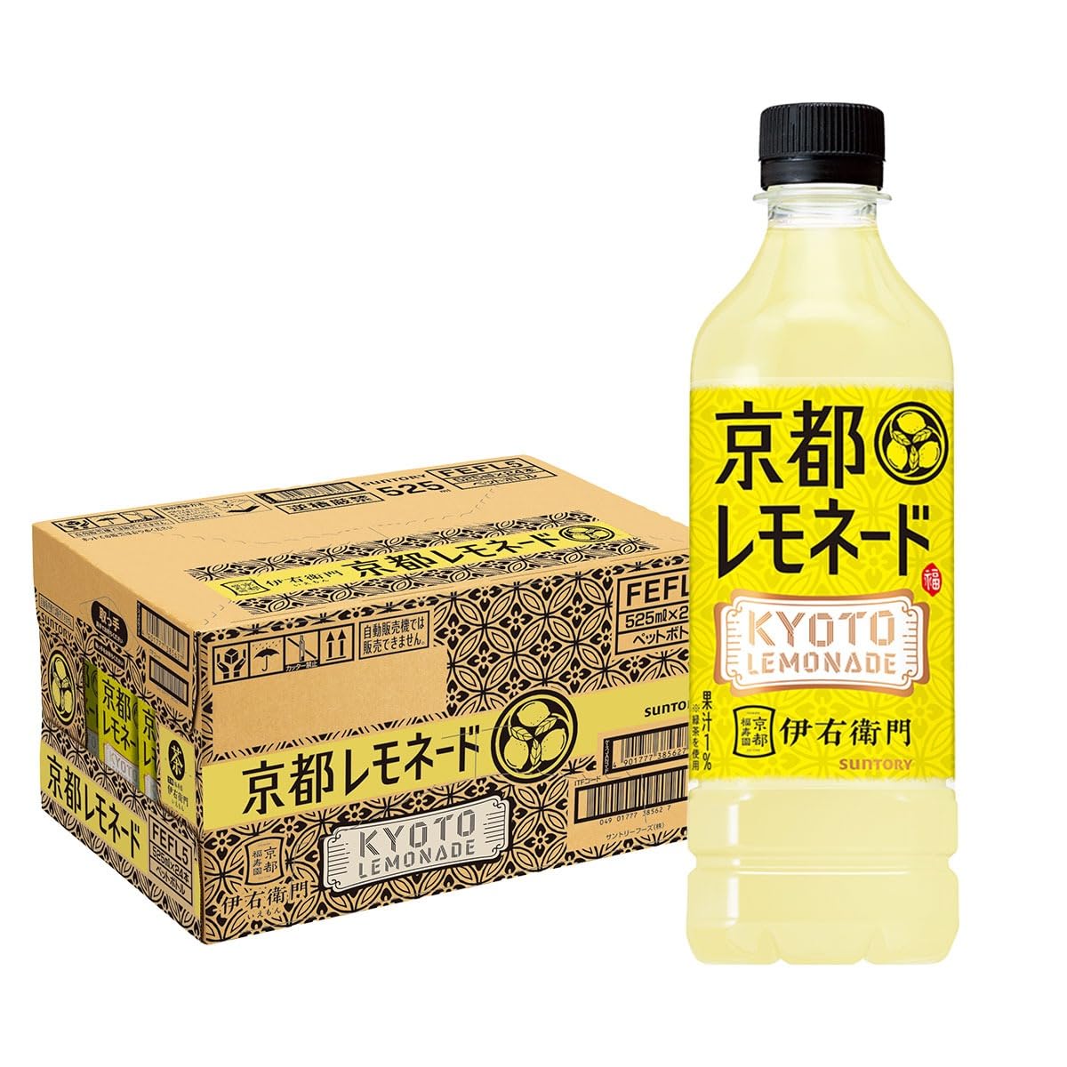 Suntory サントリー 伊右衛門 京都レモネード 525mlペットボトル×24本